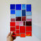 Sonnenfänger blau rote Vielfalt Tiffany Fensterbild