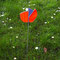 Gartenstecker Blume aus Tiffany Glas Gartendeko