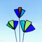 Tiffany Blumen 3er Set als  Gartenstecker