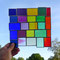 modernes Tiffany Regenbogen Fensterbild Bunte Vielfalt