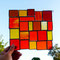 Sonnenfänger orange Vielfalt Tiffany Fensterbild