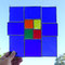 modernes Tiffany Fensterbild blaue Eleganz