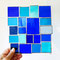 Sonnenfänger blaue Vielfalt Tiffany Fensterbild