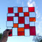 modernes Tiffany Fensterbild XL rote Vielfalt