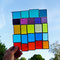 modernes Tiffany Regenbogen Fensterbild Bunte Vielfalt