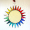 große bunte Sonne Tiffany Fensterbild Regenbogen
