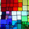 modernes Tiffany Fensterbild XXL Regenbogen