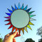 große bunte Sonne Tiffany Fensterbild Regenbogen