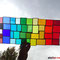 modernes Tiffany Fensterbild Regenbogen
