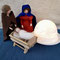 Handgemachte Weihnachtskrippe aus Filz mit Maria und Josef. Waldorfkrippe als schlichte Weihnachtsdeko mit liebevoll gefertigten Krippenfiguren aus Filz.