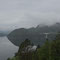 Blick auf den spiegelglatten Sandsfjord