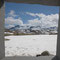 Blick durch das Kunstwerk auf dem Sognefjellet