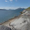 Die Steintreppe am Rastplatz Hellåga führt hinab bis zum Fjord