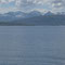 Blick zu den schneebedeckten Gipfeln Norwegens