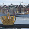 Königliche Krone und royale Jachten in Stockholm