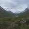 Blick von unserem Stellplatz in die Berge des Jotunheimen