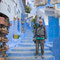 Malerische Treppe in Chefchaouen