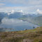 Wanderer über dem Romsdalsfjorden