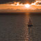Einsamer Segler auf dem Weg nach Kiel