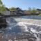 Staustufe des Fluss Fyrisån an der alten Mühle von Uppsala