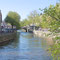 Straßenzug am Fluss Fyrisån in Uppsala