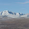 Blick zu den schneebedeckten Bergen des Dovrefjell