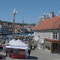 Blick auf den Fischmarkt mit dem Sjøfartsmonumentet