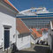 Direkt neben Gamle Stavanger legen heute die riesigen Kreuzfahrtschiffe an
