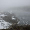 Schnee, Eis und Nebel auf dem Saudafjell