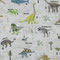 Baumwolle Dinos weiß, 140cm breit, 0.5m 6.00€