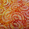 Baumwolle batikdruck orange rot, 110cm breit, 0.5m 10.50€