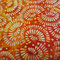 Baumwolle Batikdruck orange rot, 110cm breit, 0.5m 10.50€
