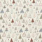 Baumwolle Tannenbäume, creme, 140cm breit, 0.5m 6.00€