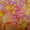 Baumwolle Batikdruck gelb rosa, 110cm breit, 0.5m 10.50€