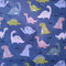 Baumwolle Dinos auf royalblau, 140cm breit, 6.00€