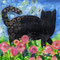 Die schwarze Lola im Rosenbeet - © 2021 Mariwe