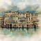 Acquarello Borgo Antico ( Venezia), acuarela Borgo antiguo (Venecia), leonardo Calvo