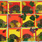 Igel im Laubhaufen - Collage: Papier,Kürbiskerne,Herbstlaub