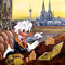 Goldmünzen in Colonia (2024), 80 x 80 cm,  acrylic on canvas