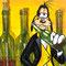 Phoesia in Bottles (2025), 50 x 100 x 4 cm, Acryl auf Leinwand
