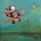 Flug bei Abenddämmerung (2026), 60 x 60 x 4 cm, Acryl auf Leinwand