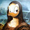 Duck-Lisa (2023), 80 x 80 cm,  acrylic on canvas