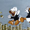 "Goldmünzen" (2023), 30 x 90 cm, acrylic on canvas