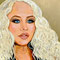 Christina Aguilera "Beautiful" (2023), 80 x 80 cm, Mixed Media on canvas