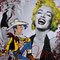Na sowas .. (2011), 80 x 80 cm,  Print & Acryl auf Leinwand