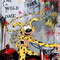 "Wild and FREE" - Marsupilami (2026), 100 x 80 x 4 cm, Acryl auf Leinwand