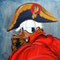 Duck-Poleon (2023), 80 x 80 cm,  acrylic on canvas