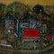 「赤い屋根がいる風景」　182×227cm　1997年