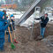 das Fundament der Rutsche haben wir nicht ganz freilegen können