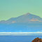 Blick zur 40 km entfernten Insel Teneriffa mit dem "Pico del Teide"